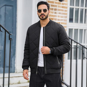 TACVASEN Black Men's Winter Waterproof Bomber Varsity Jackets