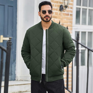 TACVASEN Army Green Men's Winter Waterproof Bomber Varsity Jackets
