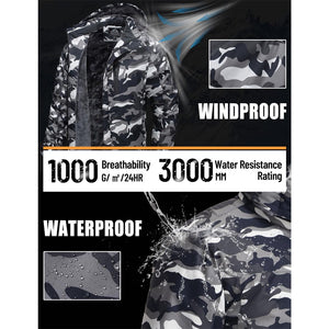 TACVASEN Sapphire Blue Insulated Fleece Lined Winter Hiking Jacket