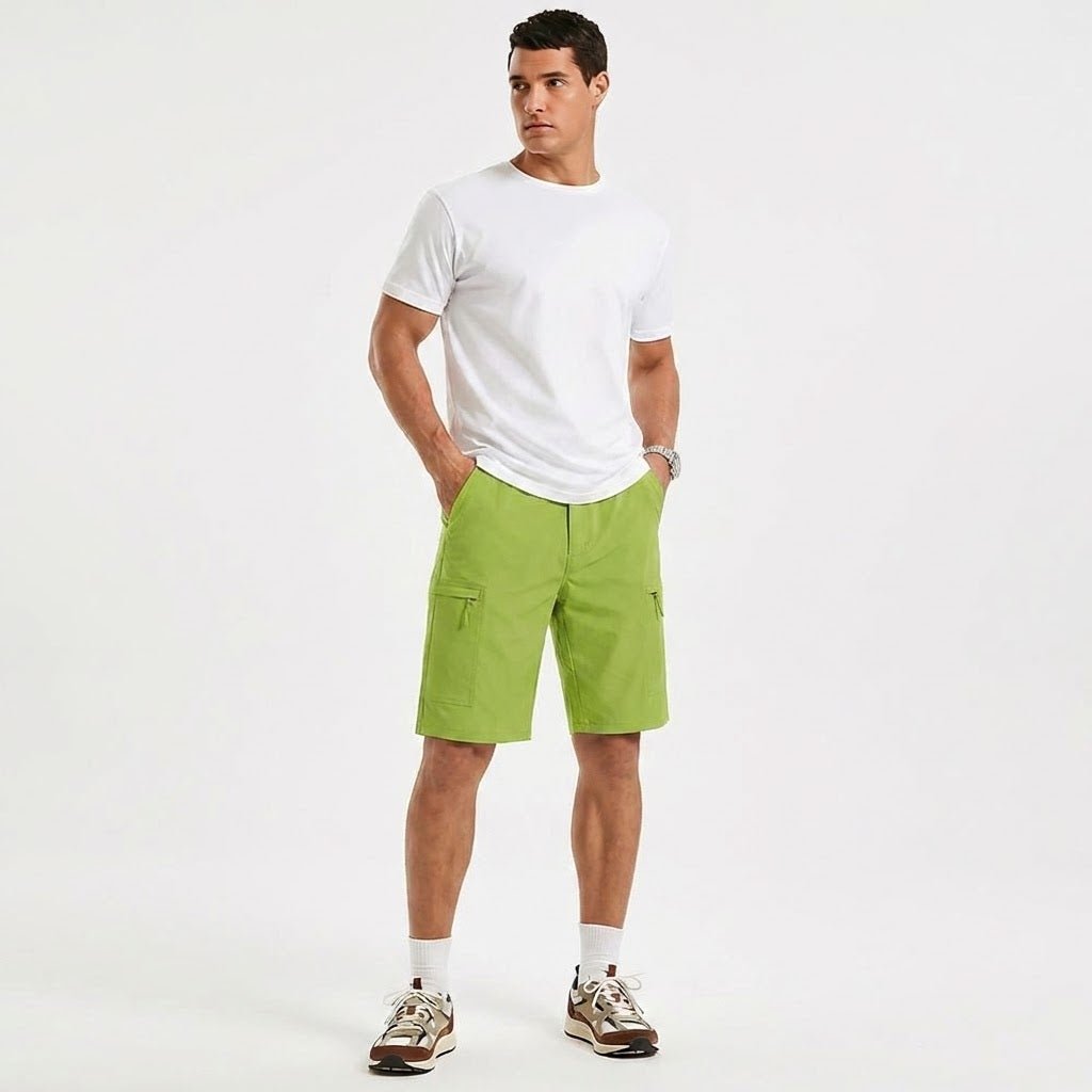 TACVASEN Green Quick Dry Hiking Cargo Shorts