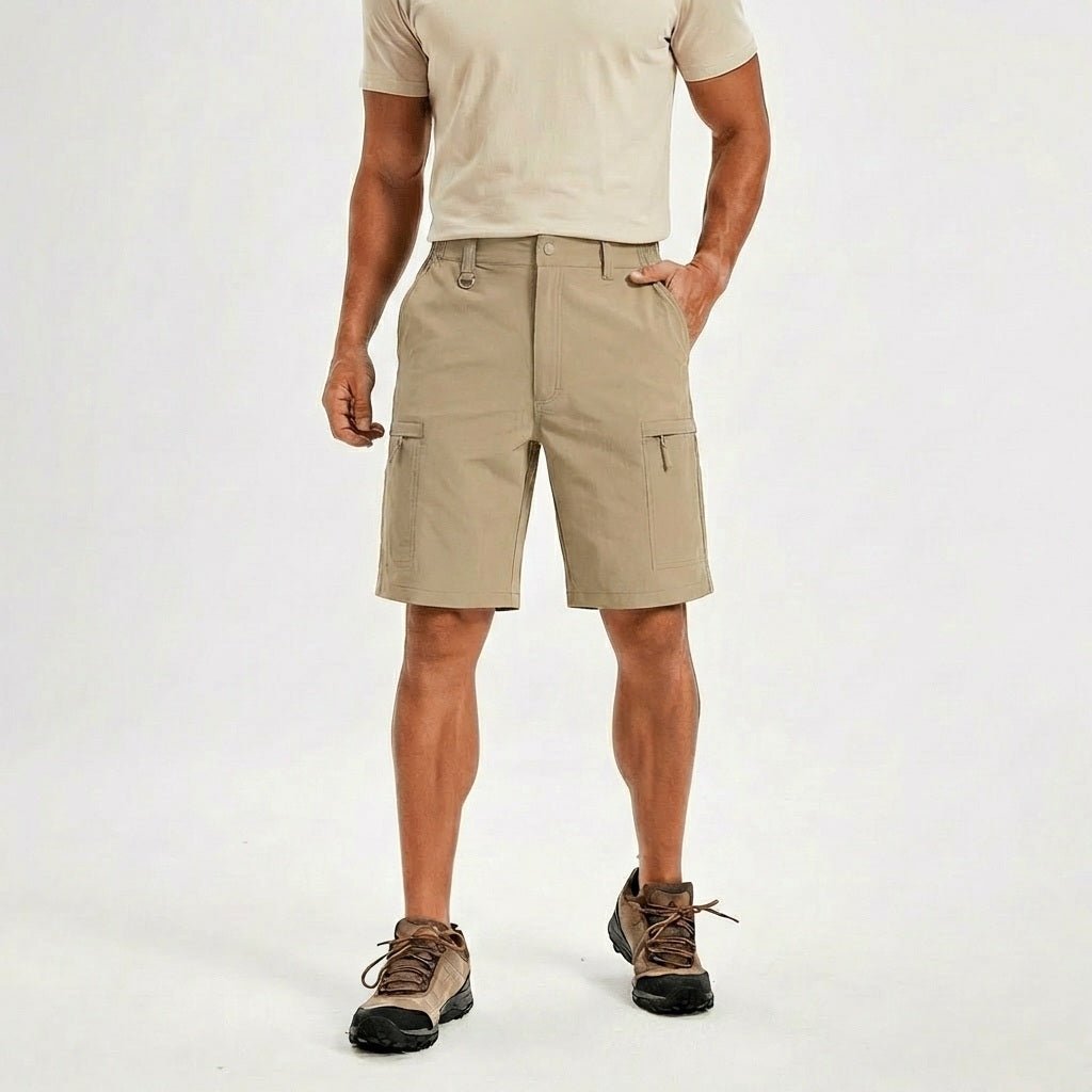 TACVASEN Khaki Quick Dry Hiking Cargo Shorts