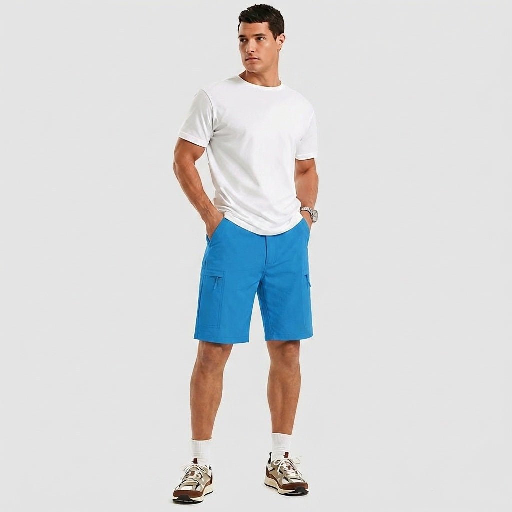 TACVASEN Azure Quick Dry Hiking Cargo Shorts