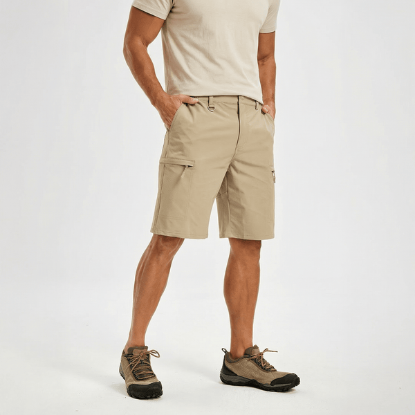 TACVASEN Khaki Quick Dry Hiking Cargo Shorts