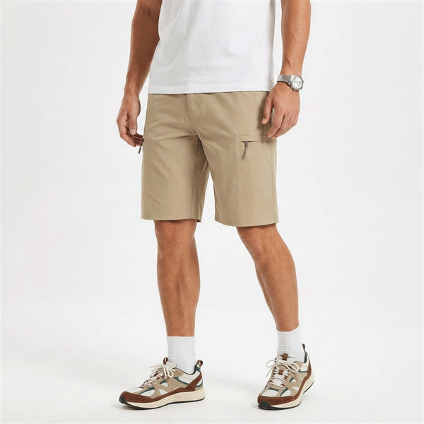 TACVASEN Khaki Quick Dry Hiking Cargo Shorts