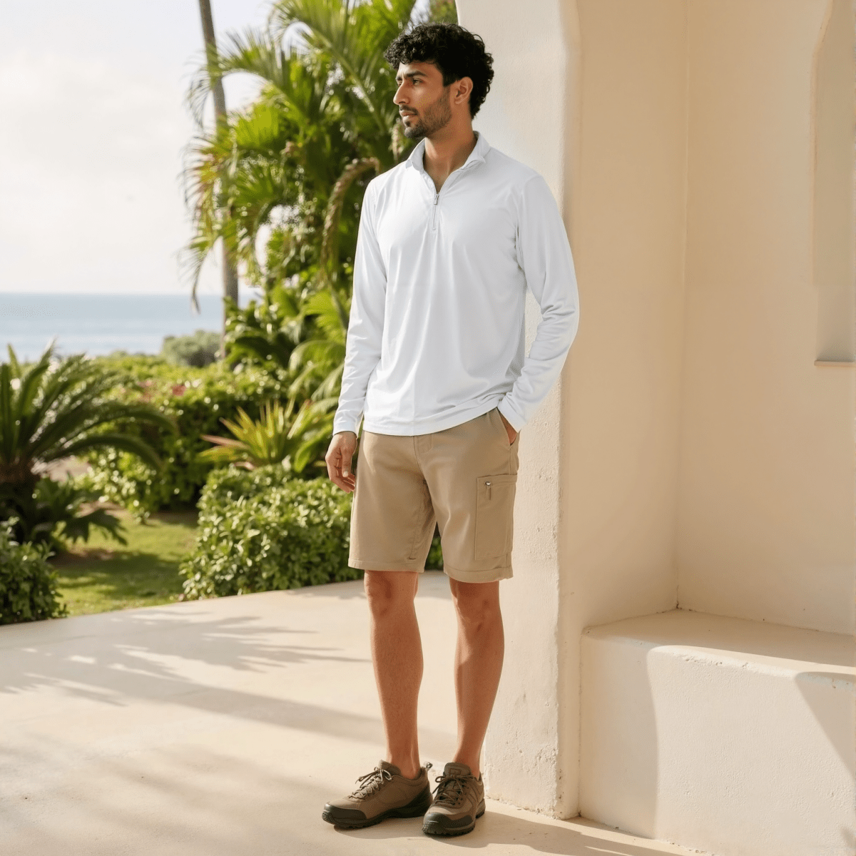 TACVASEN Khaki Quick Dry Hiking Cargo Shorts