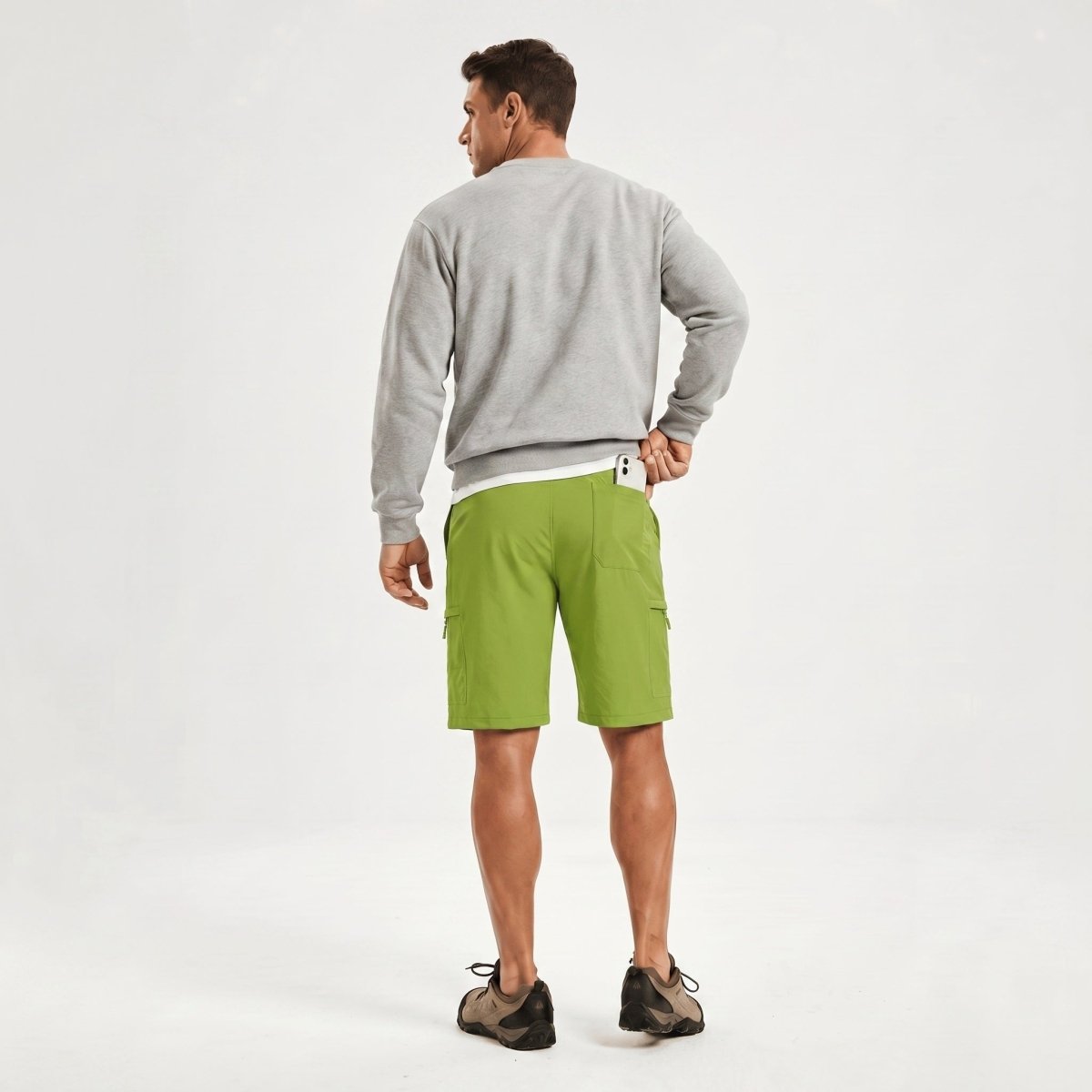 TACVASEN Green Quick Dry Hiking Cargo Shorts