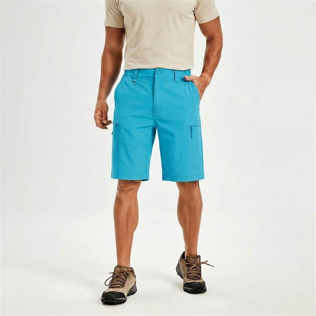 TACVASEN Ice Blue Quick Dry Hiking Cargo Shorts