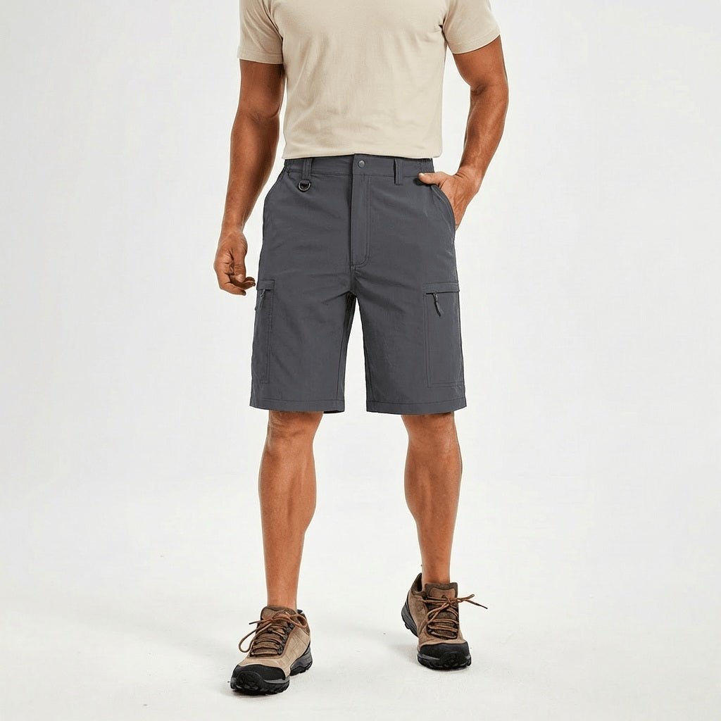 TACVASEN Dark Grey Quick Dry Hiking Cargo Shorts
