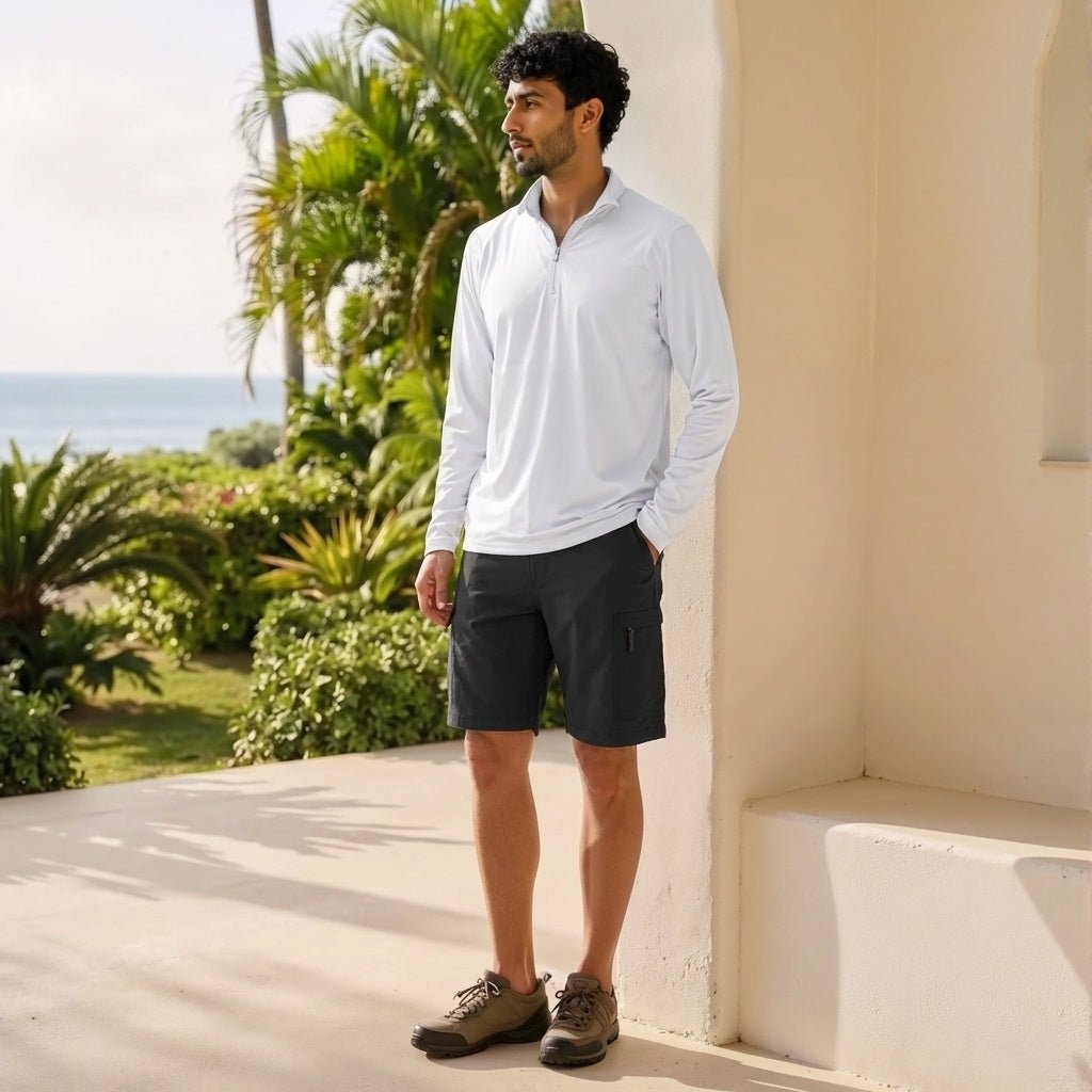 TACVASEN Black Quick Dry Hiking Cargo Shorts