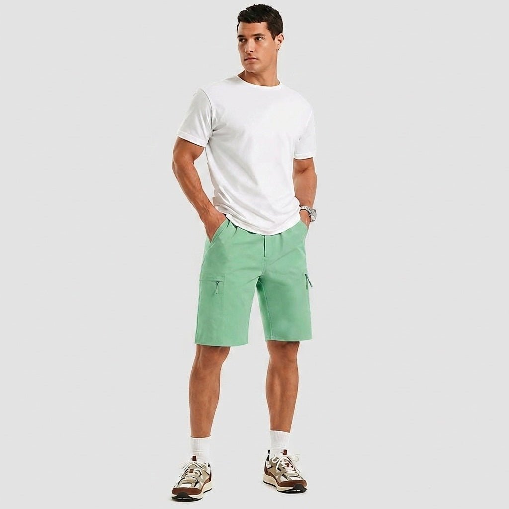TACVASEN Mint Green Quick Dry Hiking Cargo Shorts
