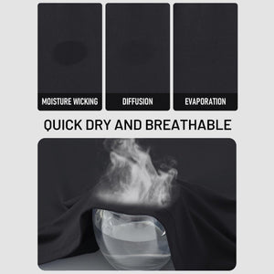 TACVASEN Black UPF 50+ Lightweight Quick Dry Outdoor Tee