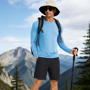 TACVASEN Light gray UPF 50+ Lightweight Quick Dry Outdoor Tee