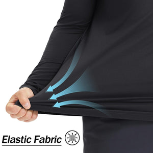 TACVASEN Black UPF 50+ Lightweight Quick Dry Outdoor Tee