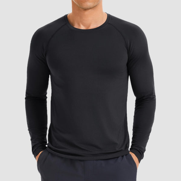 TACVASEN Black UPF 50+ Lightweight Quick Dry Outdoor Tee