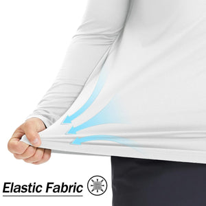 TACVASEN White UPF 50+ Lightweight Quick Dry Outdoor Tee