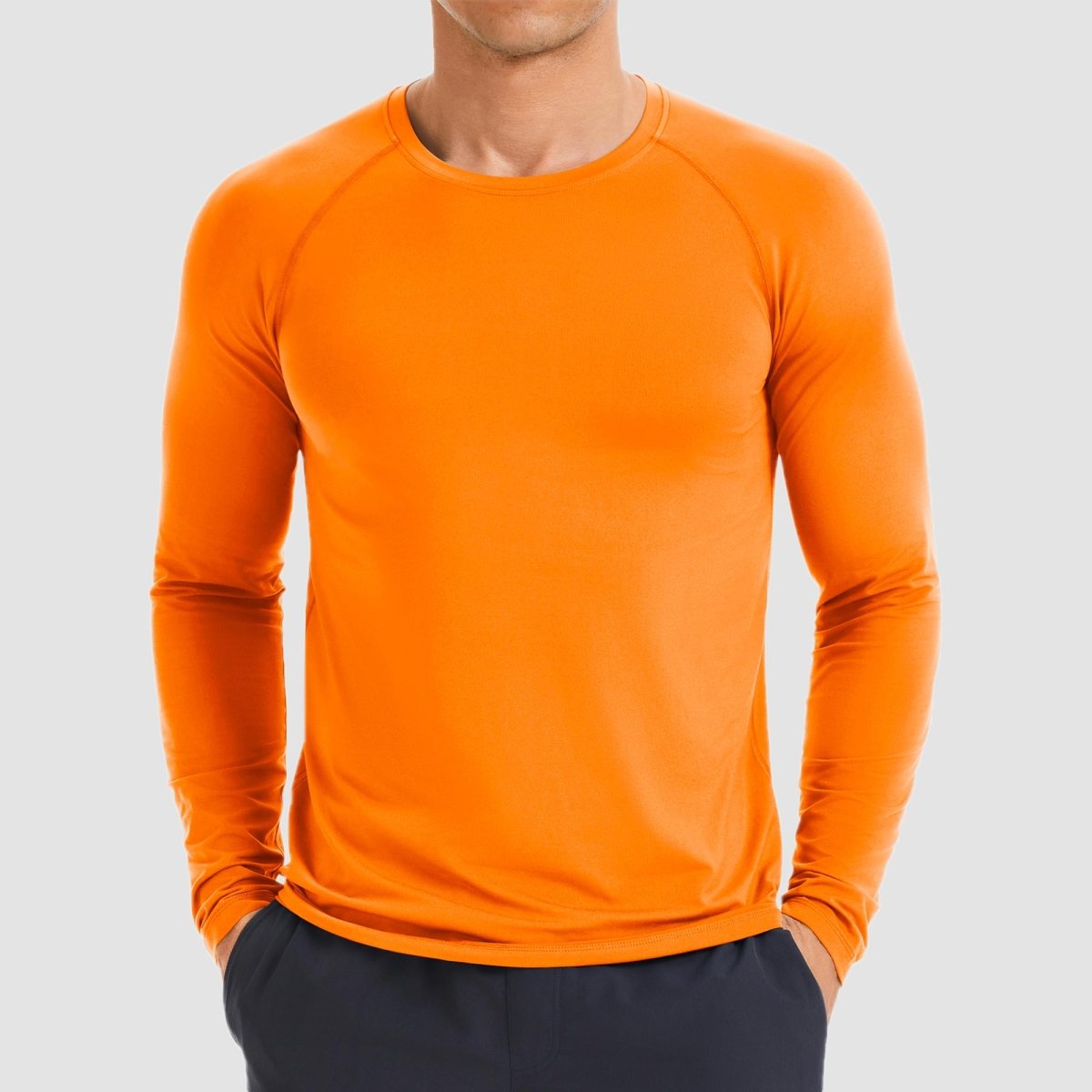 TACVASEN Orange UPF 50+ Lightweight Quick Dry Outdoor Tee