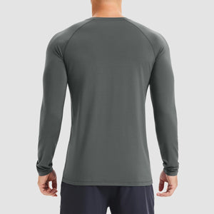 TACVASEN Dark gray UPF 50+ Lightweight Quick Dry Outdoor Tee