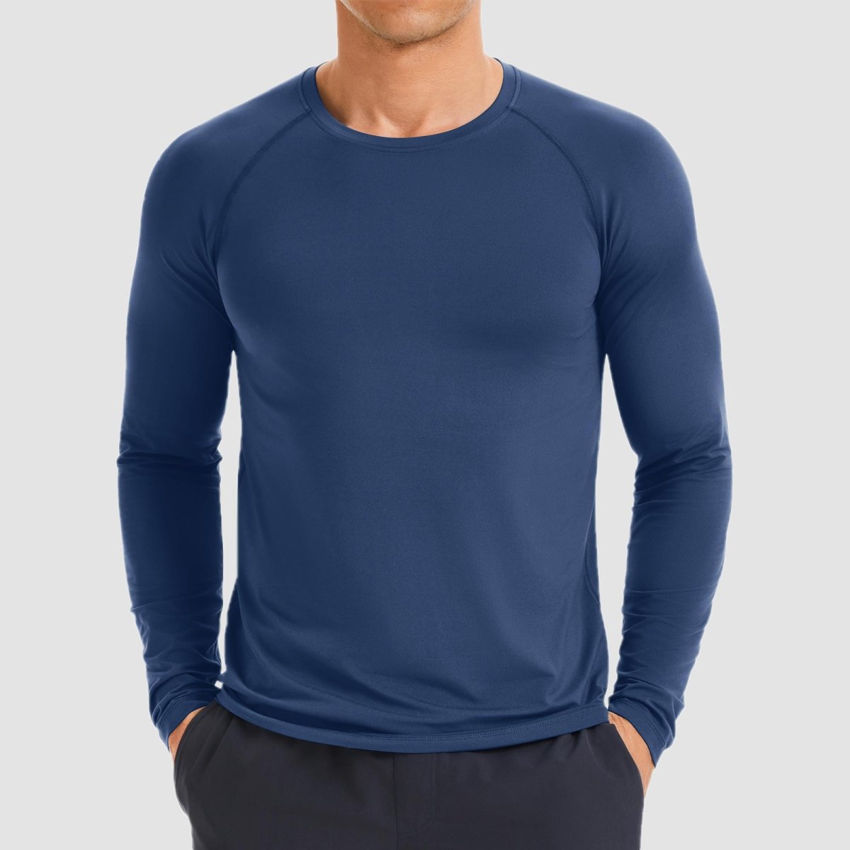 TACVASEN Blue gray UPF 50+ Lightweight Quick Dry Outdoor Tee