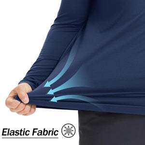 TACVASEN Blue gray UPF 50+ Lightweight Quick Dry Outdoor Tee