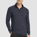 TACVASEN Black UPF 50+ Sun Protection Quarter Zip Long Sleeve Shirt