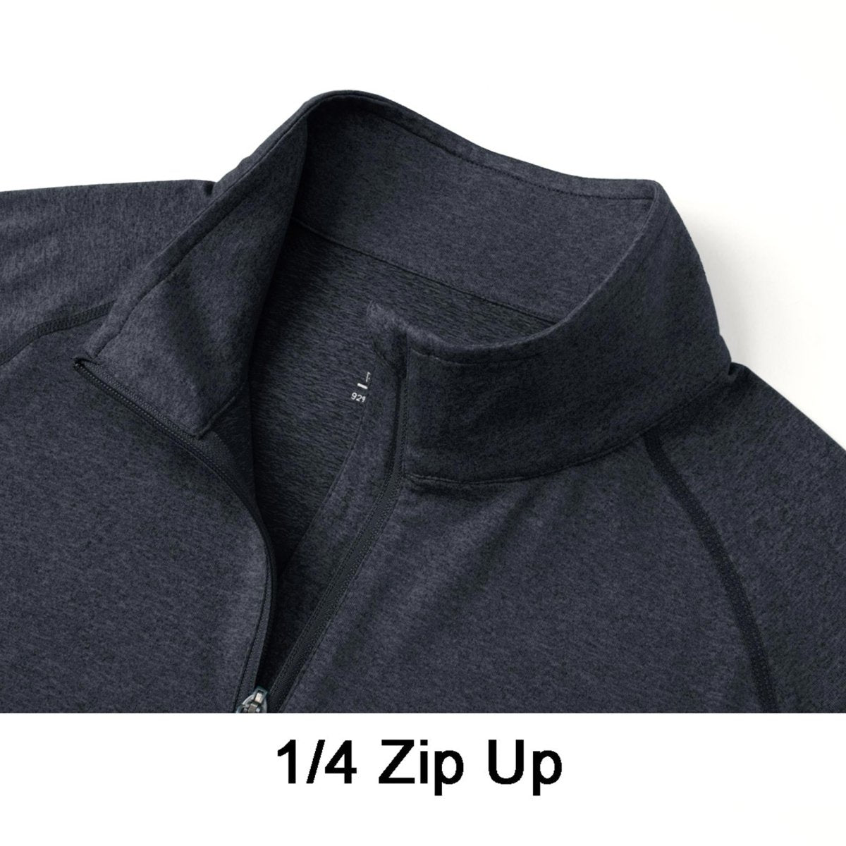 TACVASEN Black UPF 50+ Sun Protection Quarter Zip Long Sleeve Shirt