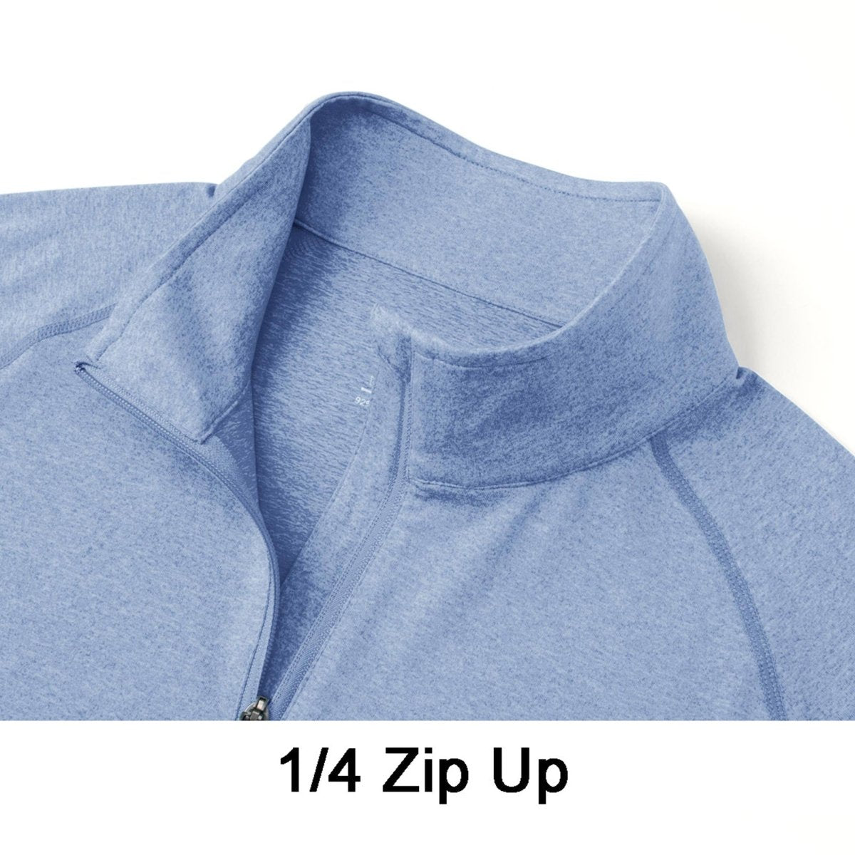 TACVASEN Light blue UPF 50+ Sun Protection Quarter Zip Long Sleeve Shirt