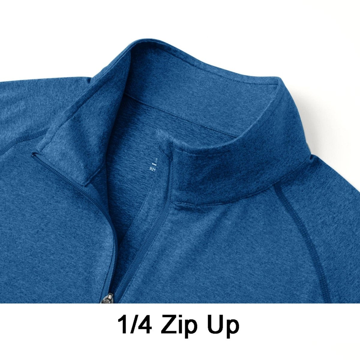 TACVASEN Medium blue UPF 50+ Sun Protection Quarter Zip Long Sleeve Shirt