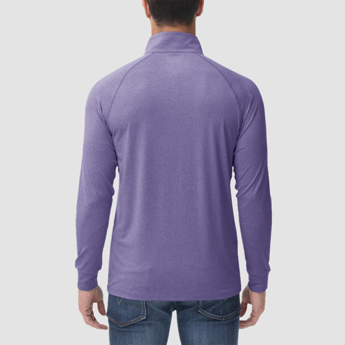 TACVASEN Violet UPF 50+ Sun Protection Quarter Zip Long Sleeve Shirt