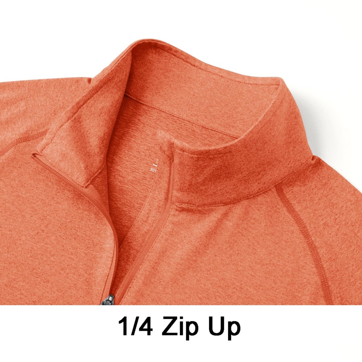 TACVASEN Orange UPF 50+ Sun Protection Quarter Zip Long Sleeve Shirt
