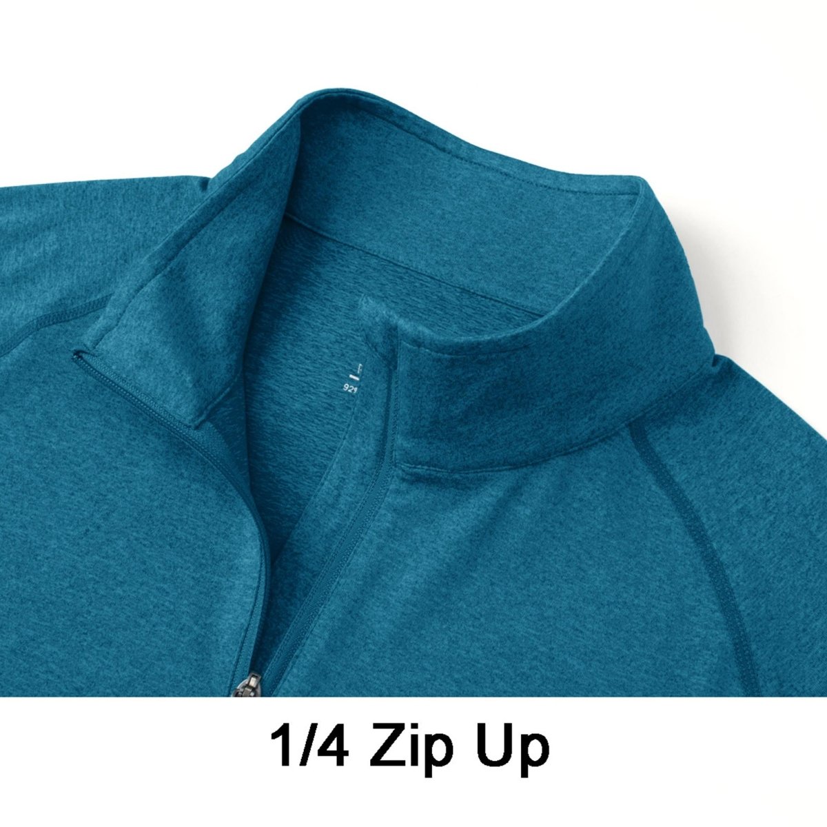 TACVASEN Peacock blue UPF 50+ Sun Protection Quarter Zip Long Sleeve Shirt