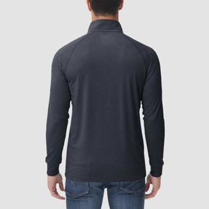 TACVASEN Black UPF 50+ Sun Protection Quarter Zip Long Sleeve Shirt