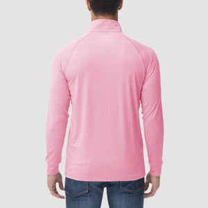 TACVASEN Pink UPF 50+ Sun Protection Quarter Zip Long Sleeve Shirt