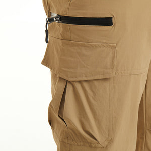 TACVASEN Khaki Utility Cargo Shorts 3/4 Length Capri Pants