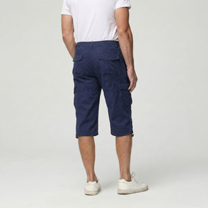 TACVASEN Army Green Utility Cargo Shorts 3/4 Length Cotton Pants