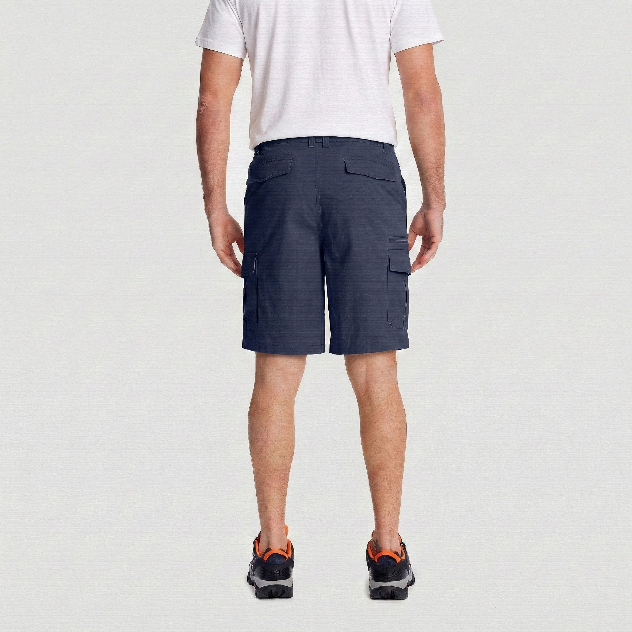 TACVASEN Navy Utility Cargo Shorts Cotton Blend
