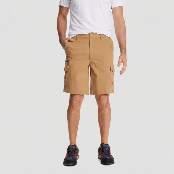 TACVASEN Khaki Utility Cargo Shorts Cotton Blend