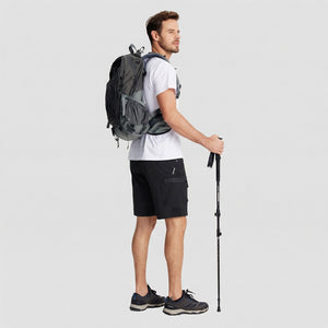 TACVASEN Black Mens Utility Cargo Shorts Outdoor Hiking Shorts