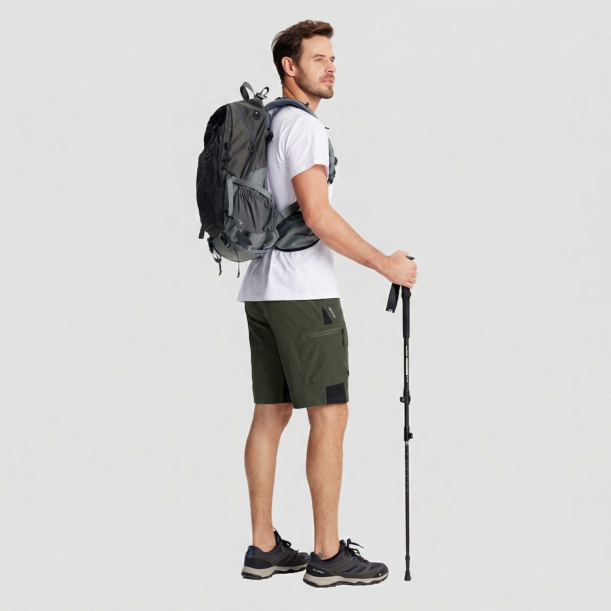TACVASEN Army Green Mens Utility Cargo Shorts Outdoor Hiking Shorts