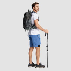 TACVASEN Blue Grey Mens Utility Cargo Shorts Outdoor Hiking Shorts