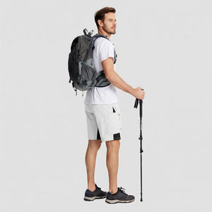 TACVASEN White Mens Utility Cargo Shorts Outdoor Hiking Shorts