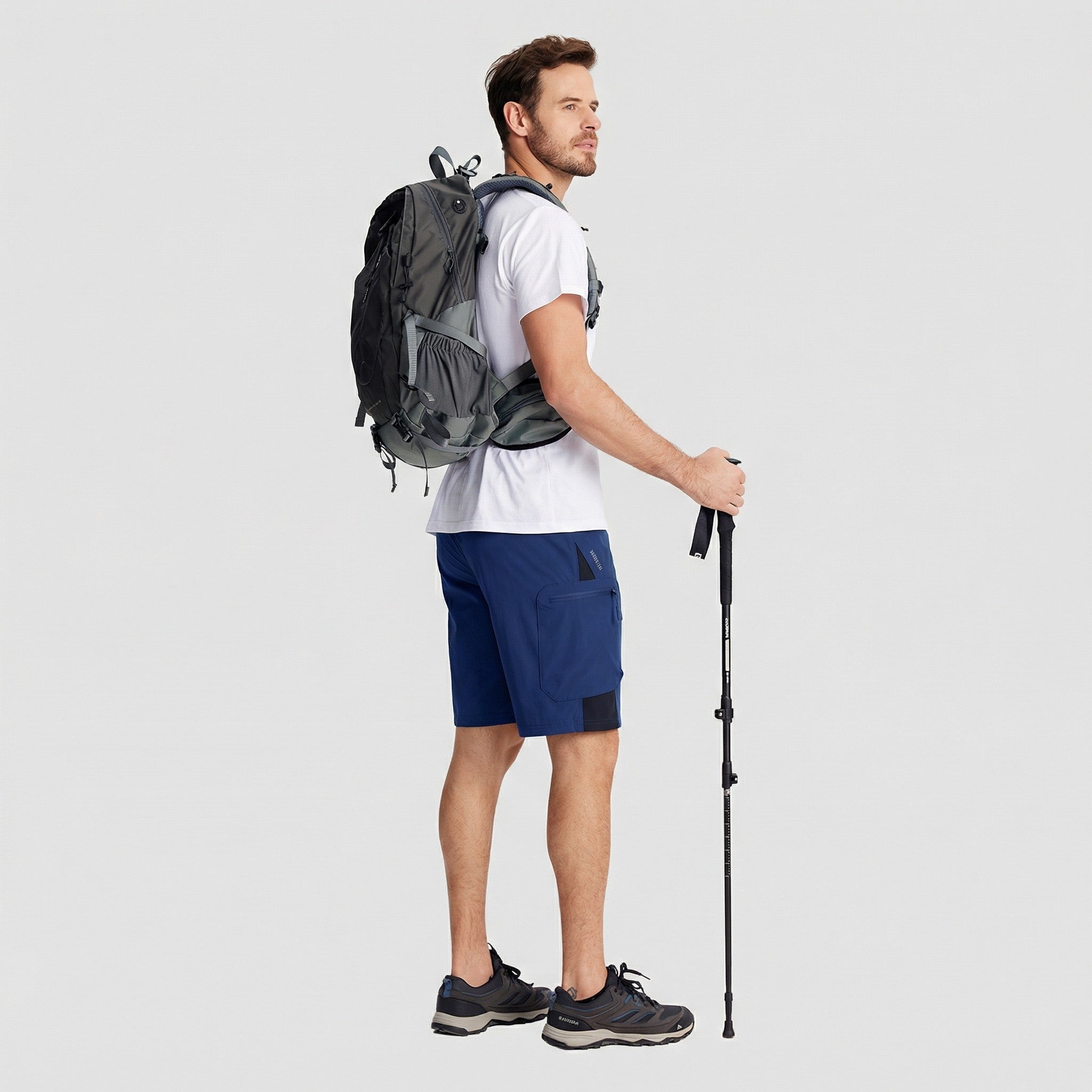 TACVASEN Royal Blue Mens Utility Cargo Shorts Outdoor Hiking Shorts