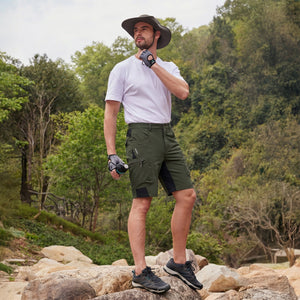 TACVASEN Army Green Mens Utility Cargo Shorts Outdoor Hiking Shorts