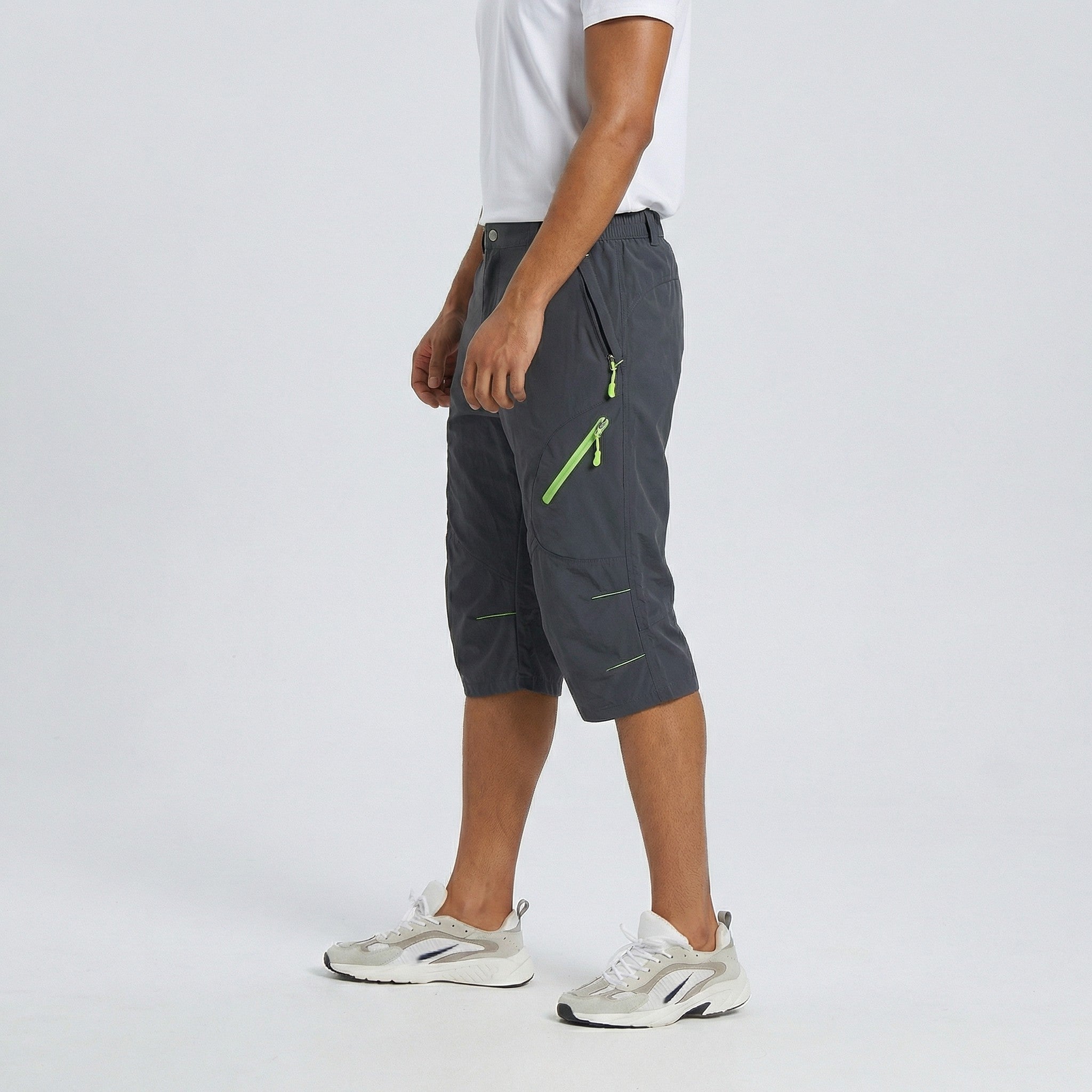 TACVASEN Dark Grey Utility Cargo Shorts Quick Dry Hiking Shorts
