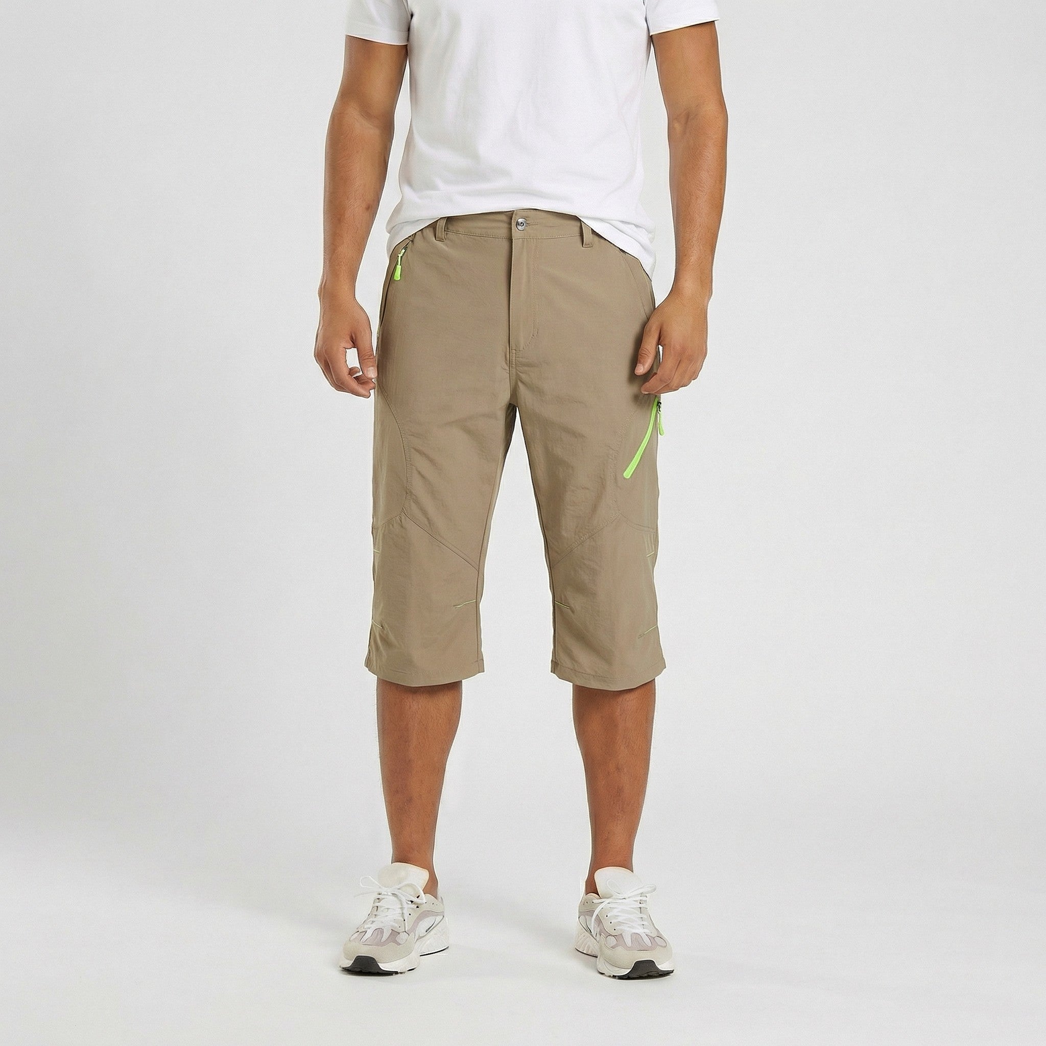 TACVASEN Khaki Utility Cargo Shorts Quick Dry Hiking Shorts