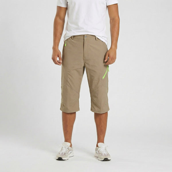TACVASEN Khaki Utility Cargo Shorts Quick Dry Hiking Shorts