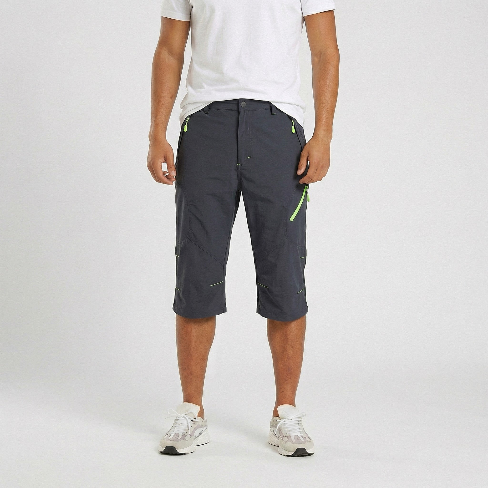 TACVASEN Dark Grey Utility Cargo Shorts Quick Dry Hiking Shorts