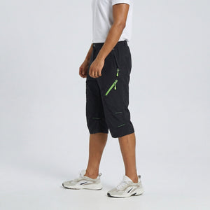 TACVASEN Black Utility Cargo Shorts Quick Dry Hiking Shorts