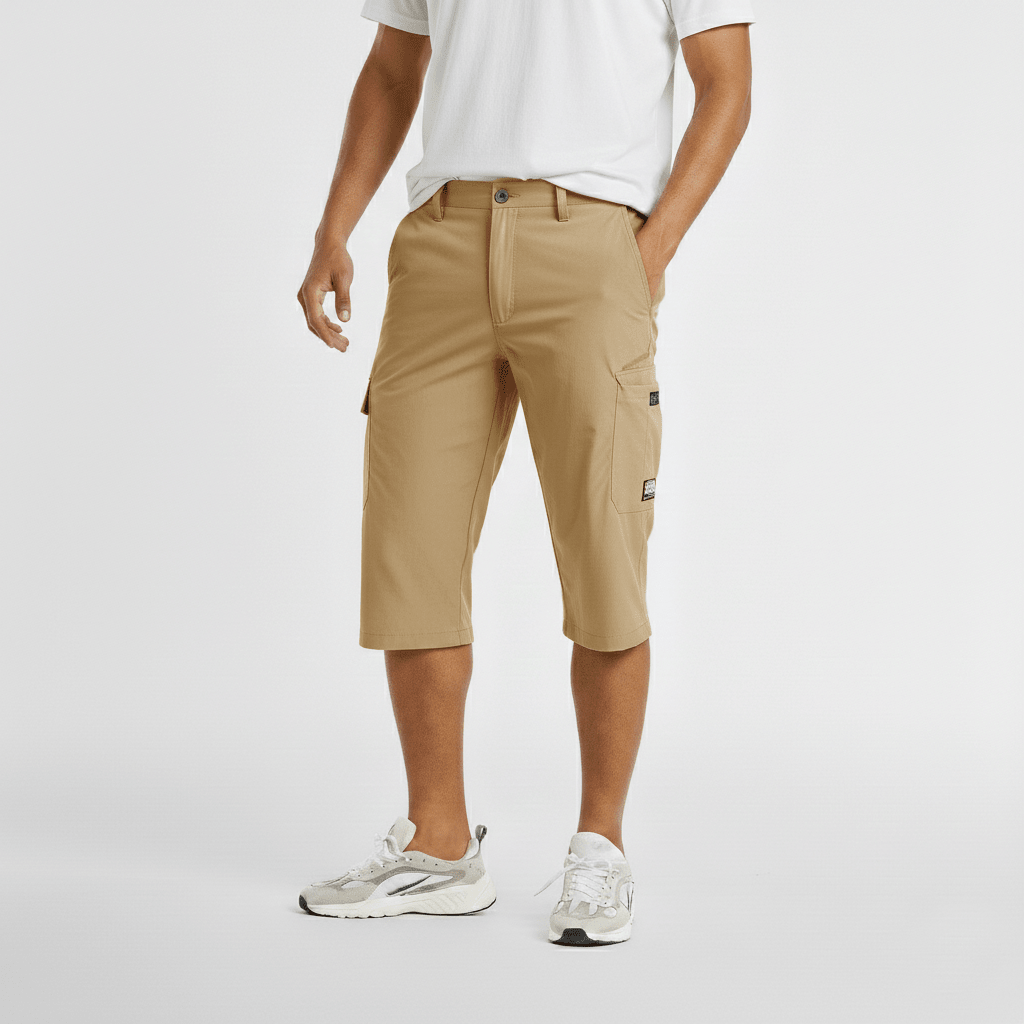 TACVASEN Khaki Utility Cargo Shorts Quick Drying