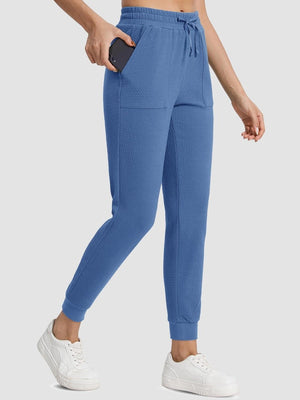 TACVASEN Blue Grey Women's Cotton Lounge Summer Work Pants