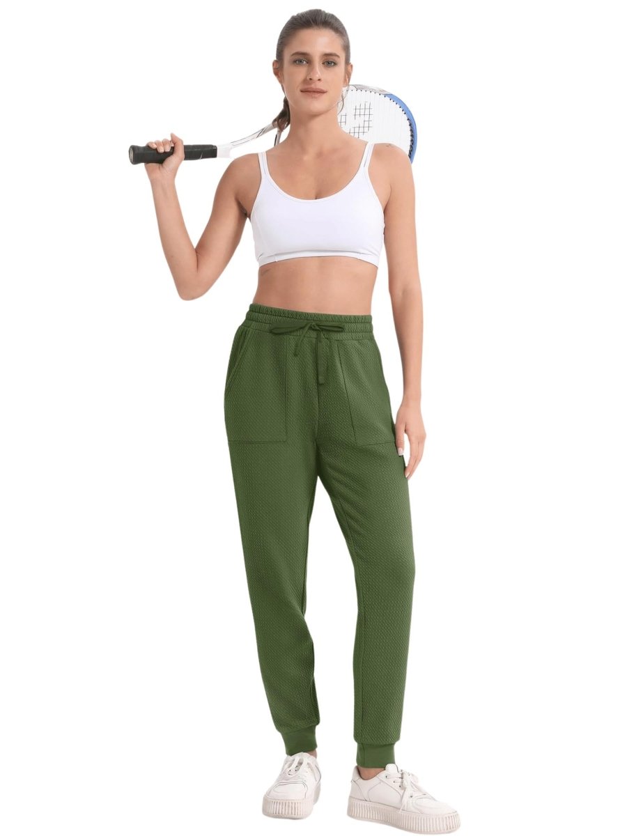 TACVASEN Army Green Women's Cotton Lounge Summer Work Pants